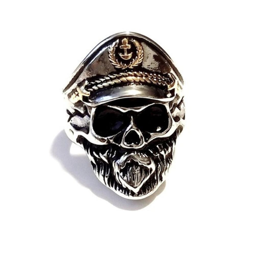 New stainless steel skull ring size 10